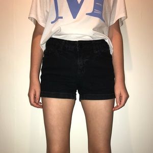 BDG black mid rise Alexa shorts